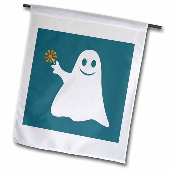 3dRose, Halloween Ghost, 12 x 18 inch Garden Flag
