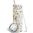 thumbnail image 1 of Halloween Ghost 20oz Skinny Tumbler With Handle and Straw, Cute Flower Spooky Stainless Steel Double Walled Vacuum Insulated Cup, Holiday Gifts for Women Girls, 1 of 6