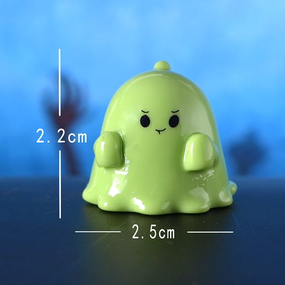 Halloween Ghost Animal Ornament Resin Moss Miniature Decoration Pig Rabbit Figurine Tabletop Shelf Window Display Halloween Party Decor Micro Landscape Seasonal Accent Home Decoration