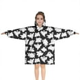 thumbnail image 1 of Halloween Ghost Army Pattern Blanket Hoodies for Kids 6-13YR Oversize Wearable Blanket Hoodies for Boys Girls Teens, 1 of 7