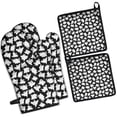 thumbnail image 1 of Halloween Ghost Army Pattern Kitchen Oven Mitt and Pot Holder Sets 4 Pcs for Baking, Cooking and Grilling, Heat Resistant Up To 392 °F, 1 of 7