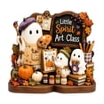 thumbnail image 1 of Halloween Ghost Art Studio Wooden Tabletop Decor, Fall Artist Ghost Tiered Tray Sign, Halloween Indoor Farmhouse Ornament with Painting & Pumpkin Accents, 1 of 5