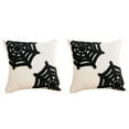 thumbnail image 1 of Halloween Throw Pillow Covers 18 x 18 Inch Ghost Bat Pattern Cushion Cases Soft Decorative Pillow Covers for Living Room Bedroom Porch Seasonal Autumn Fall Home Decor Party Accessories, 1 of 4