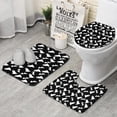 thumbnail image 1 of Halloween Ghost and Bat Silhouette Pattern Bathroom Rugs Sets 3 Piece,Toilet Cover Set,Absorbent Non Slip Bathroom Mats Sets with U-Shaped Contour Rug Toilet Rug Set, 1 of 5