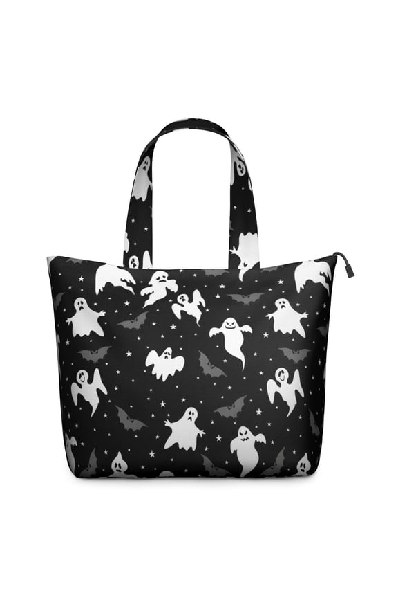 Halloween Ghost Bat Star Pattern Travel Tote Bags for Women Carry On,Large Weekender Bags for Women Travel,Multi Functional Duffle Bag for Work,Shopping,Sports