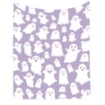 thumbnail image 1 of Halloween Ghost Blanket,29.5x39.4 Inch Cute Soft Throw Blankets Gift for Women Men,Faux Flannel Blanket for Sofa Lounge,Office Nap Break,Purple, 1 of 9