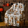thumbnail image 1 of Halloween Ghost Blanket - Bohemian Fleece Throw (Reversible Couch/Bed Decor for Autumn & Parties), 1 of 7