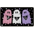 thumbnail image 1 of Halloween Ghost Boo Decorative Front Door Mat, Spooky Welcome Doormat Indoor Outdoor Non-Slip Floor Entryway Rug, Funny Holiday Polka Dot Home Kitchen Decoration 17x30 Inch, 1 of 1