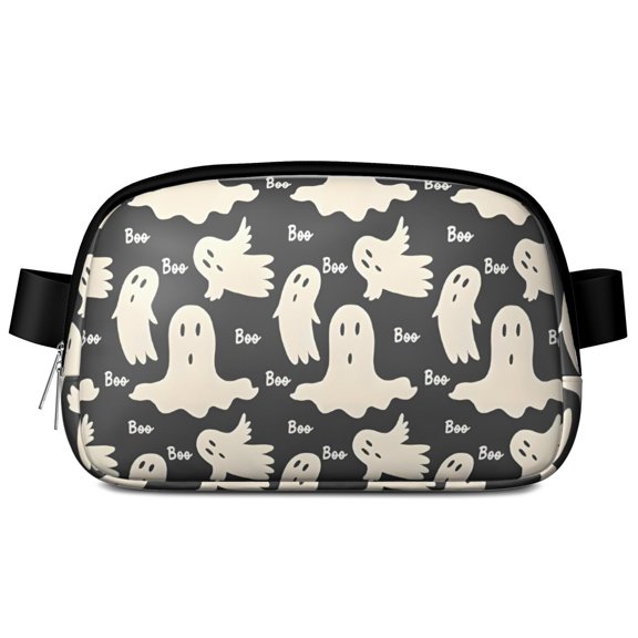 Halloween Ghost Boo Pattern Cute Fanny Packs for Women,Travel Waterproof Crossbody Fanny Bags Waist Purse for Women Anti Theft Adjustable Strap for Running Travel Cycling