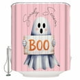 thumbnail image 1 of Halloween Ghost Boo Shower Curtain Set ，Waterproof Fabric Shower Curtains Watercolor Art Abstract Retro Shower Curtains for Bathroom,Bathroom Decor 60"x72", 1 of 6
