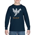 thumbnail image 1 of Halloween Ghost - Boy's Word Art Long Sleeve T-Shirt, 1 of 2
