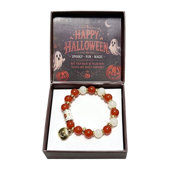Halloween Ghost Bracelet, Cute Costume Jewelry Accessory for Halloween Party, Ghost Themed Bracelet for Women, Seasonal Outfit Accessory, Party Costume Decor and Holiday Events