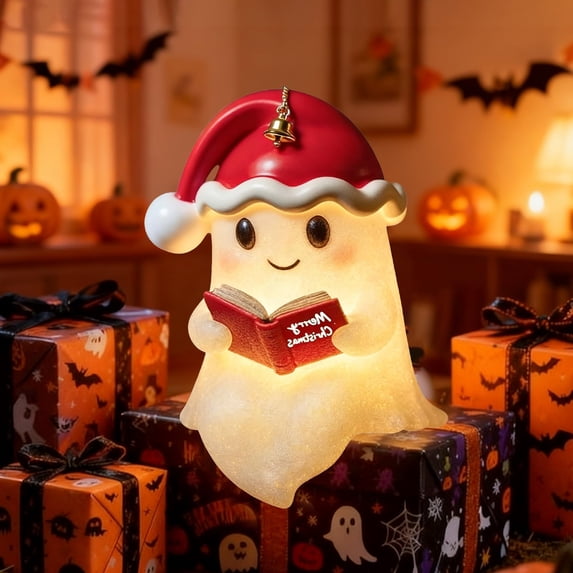 Halloween Ghost Bubble Bath Lamp, Bathtub Ghost Night Lights, Cute Led Lamp for Bathroom Decor, Spooky Reading Books Nightlight