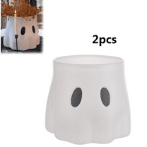 Halloween Ghost Bucket Decor, Ghost Planter, 2024 New Cutest Ghost Bucket, Ghost Vase, Air Fern Display Stand Decor for Indoor Outdoor, Home Decor(Large,Small)