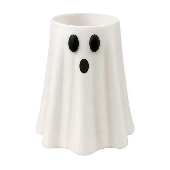 Halloween Ghost Can Holder,Fun Ghost Figurine Table Decor,All-Purpose Fit Replaceable Can Holder, Freestanding Beverage Stand,Halloween Cute Desktop Ghost Statue Decoration,Can Sleeve