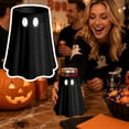 thumbnail image 1 of Halloween Ghost Can Holder Black, Ghost Table Decor Beverage Sleeve, Reusable Drink Can Cooler, Universal Soda Beer Can Holder for Halloween Party Desktop Decoration, 4.33in, 1 of 9
