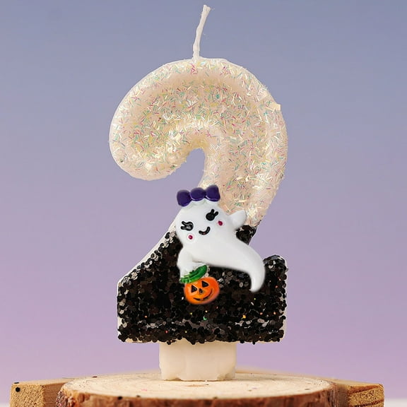 Halloween Ghost Candle Decor - Spooky Party Supplies for Home, Adds Ghostly Ambiance with Cute Design, Safe and Durable for Tables Fireplaces Bookshelves