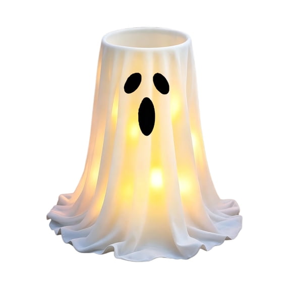Halloween Ghost Candy Bowl with Lights Large Light-Up Floor Candy Stand with Remote Control for Halloween Party Decorations