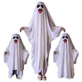 thumbnail image 1 of Halloween Ghost Cape Costume, White Ghost Cloak for Halloween Cosplay, Spooky Dress Up Outfit for Halloween Costume Parties, Family Events and Role Play,Halloween Costume with Party Props, 1 of 6
