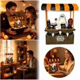 thumbnail image 1 of Halloween Ghost Coffee Bar Figurine, Resin Mini Freshly Boo'd Coffee Cart Tabletop Statue, Spooky Cute Desktop Decor for Home Kitchen Shelf Mantel Halloween Party, 1 of 7