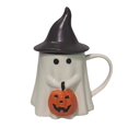 thumbnail image 1 of Halloween Ghost Coffee Mug with Witch Hat Lid, Ceramic Cute Ghostface Cup with Handle, Lidded Drinkware for Tea Hot Cocoa, Novelty Party Decor Gift for Adults Holiday Beverage Container 440ml/15oz, 1 of 7