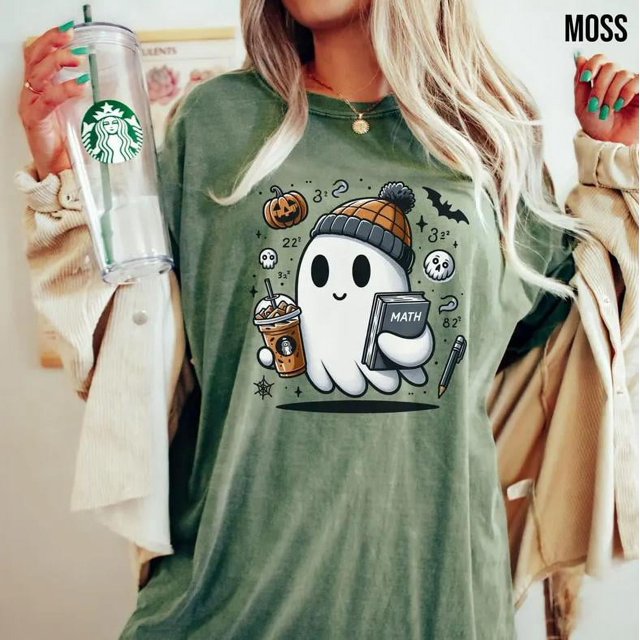 Halloween Ghost Comfort Colors Math Teacher . Spooky Season Teacher