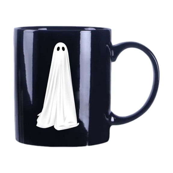 Halloween Ghost Cups, Used for Parties and Daily Use, 11oz Ceramic Spooky Design, Microwave Safe, Dishwasher Safe, Funny Gift for Horror Fans