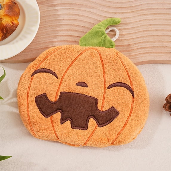 Halloween Ghost Cute Hand Towel with Hanging Loop, Quick Dry Hand, Microfiber Fleece Absorbent Kitchen Towels Decorative for Bathroom Kids Bedroom