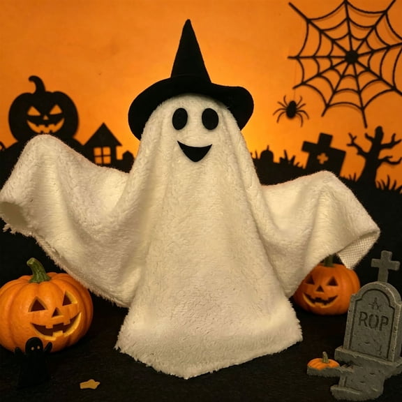Halloween Ghost Decoration Indoor 17.7" Lighted Animated Moving Ghost | Touch & Sound Activated, Light up, Spooky Sounds, Moving for Indoor Outdoor Halloween Party Decorations