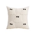 thumbnail image 1 of Halloween Ghost Decorations 18 X 18 Inch Halloween Pillow Cover Embroidered Ghost Throw Pillow Case Cute Spooky Home Decor for Couch Bedroom Living Room 1 Pack, 1 of 4