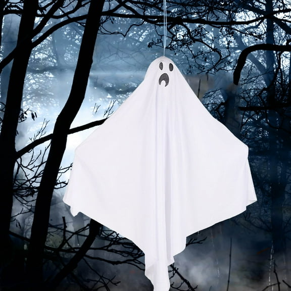Halloween Ghost Decorations Hanging for Outdoor and Indoor, Spooky White Floating Ornaments with Durable String for Porch, Yard, Trees, Party and Home Haunting Setup