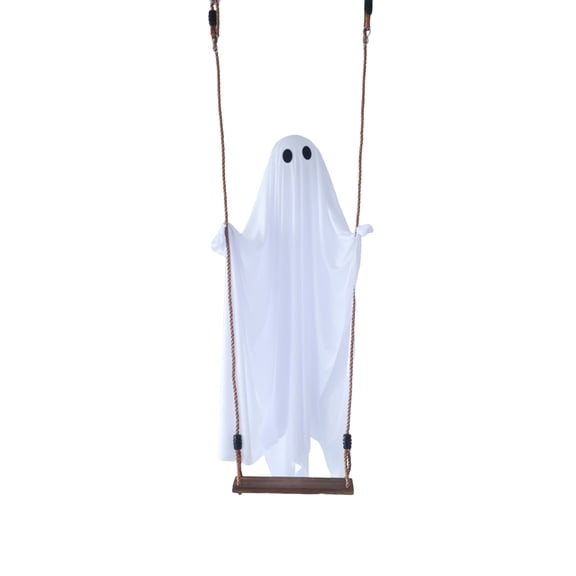 Halloween Ghost Decorations Hanging Swing Prop Light Up Colorful Spooky Display for Indoor Outdoor Yard Porch Party Decor
