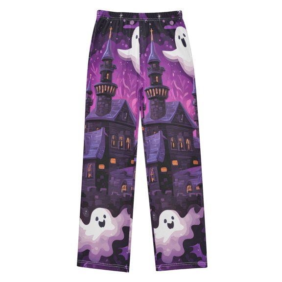 Halloween Ghost Design Pajama Pants Soft Lightweight Lounge Pants Bottoms Sleep Pants Warm Comfy