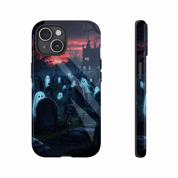 Halloween Ghost Design Phone Case for Spooky Season Lovers - Compatible with iPhone 11/12/13/14/15/16 (Pro Max/Plus)