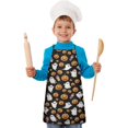 Apron Patern Halloween Ghost Doll Black Pattern Kids Waterproof Apron, Painting ...