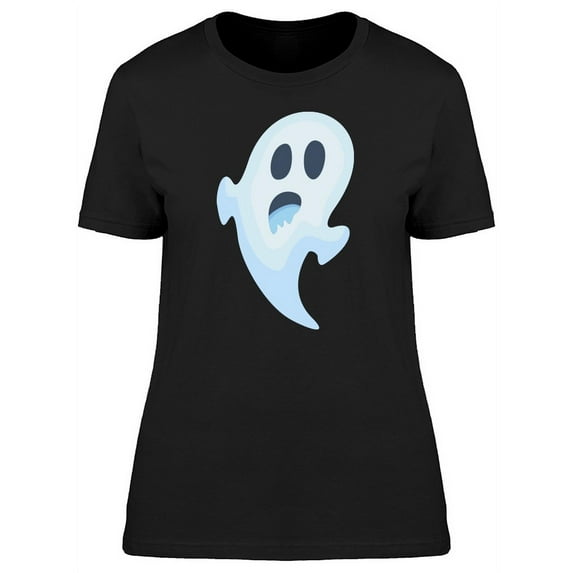 Halloween Ghost Doodle T-Shirt Women -Image by Shutterstock, Female Medium