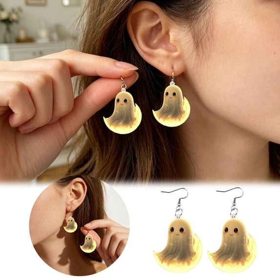 Halloween Ghost Earrings for Women Cute Ghost Earrings Halloween Accessories Jewelry
