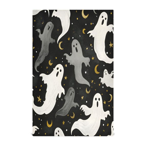 Halloween Ghost Elements Kitchen Towels Dishcloth Decorative Waffle Towels Multi Use Tea Towel Dish Cloths 28x18in