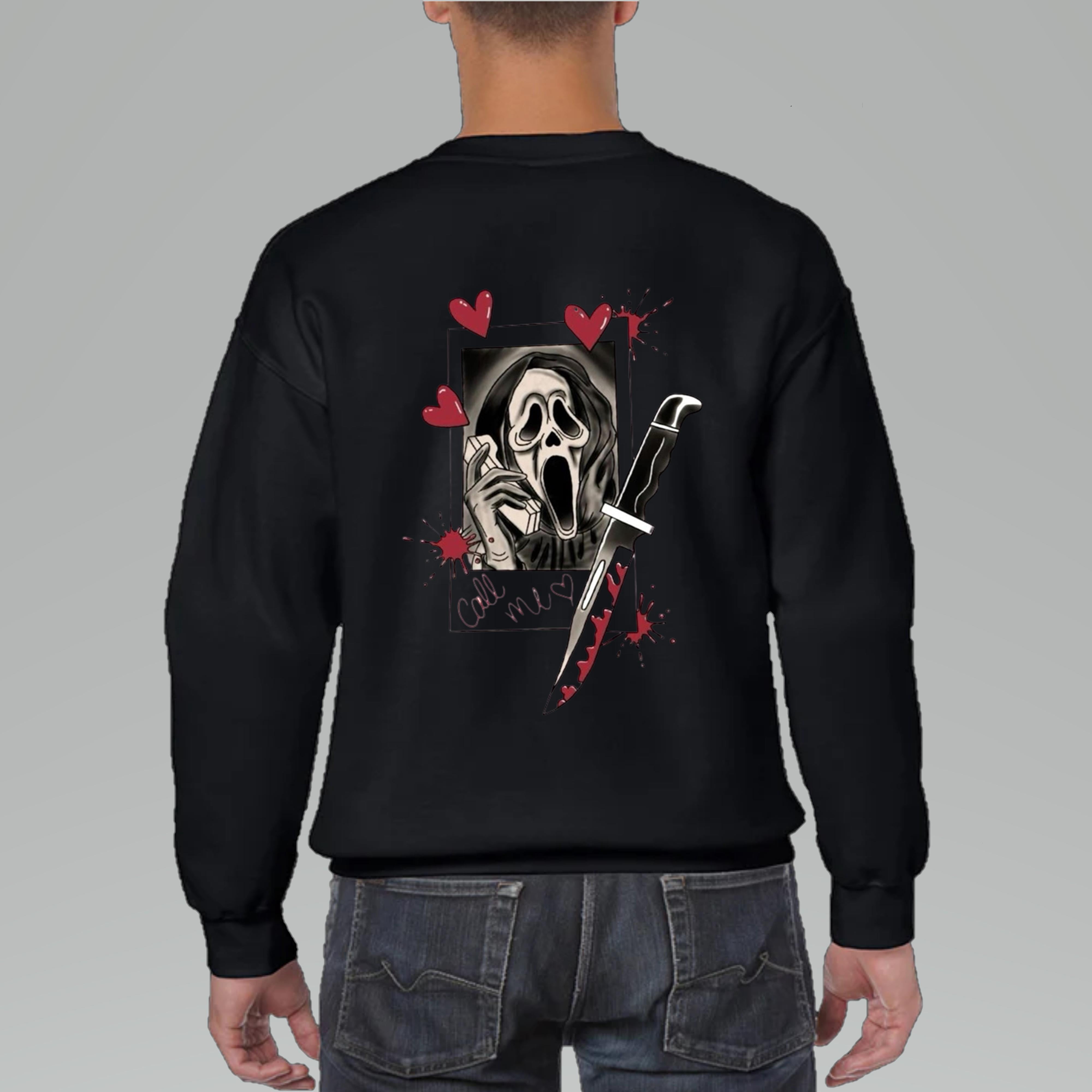 Halloween Ghost Face Cosplay Sweatshirt Scary Movie 2 Callme Sweatshirt