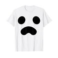 thumbnail image 1 of Halloween Ghost Face White T-Shirt Casual Short Sleeve Tee, 1 of 5