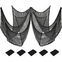**Halloween Ghost Festival Decoration Gauze - 180CM Polyester Ragged Cloth for Spooky Home & Party Decor, Versatile Wall, Doorway & Ceiling Hanging - 1PC, Ideal for Halloween Celebrations**