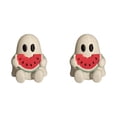 thumbnail image 1 of Halloween Ghost Figure Decor, 2 Inch Beach Pool Party Decoration Cute Kawaii Spooky Summer Halloween Hawaii Gift Decor Funny Ghost Statue Tabletop Indoor Outdoor Home,2Pcs (Watermelon), 1 of 5