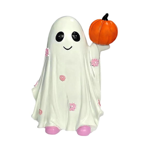 Halloween Ghost Figurine Cute Finger Statue Ghost Decor Ceramic Spooky Resin Statue Best Gifts Ghost Decor Ceramic Spooky for Anniversary Weddings New Year Tabletop Decor