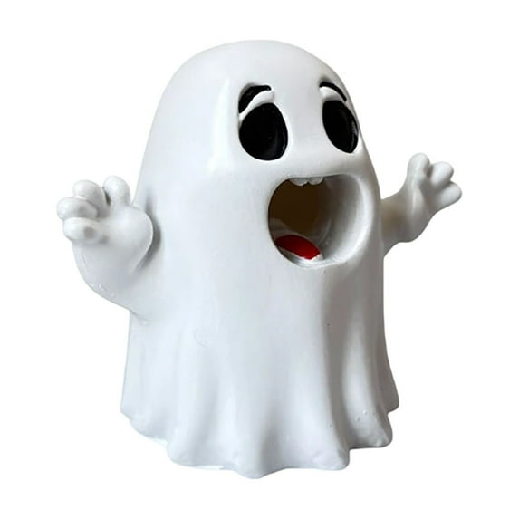 Halloween Ghost Figurine Resin Ghost Decor Cute Finger Statue Funny Ornaments for Halloween Decorations Christmas New Year's Gifts Porch and Indoor Home Office Desk Decor Gifts