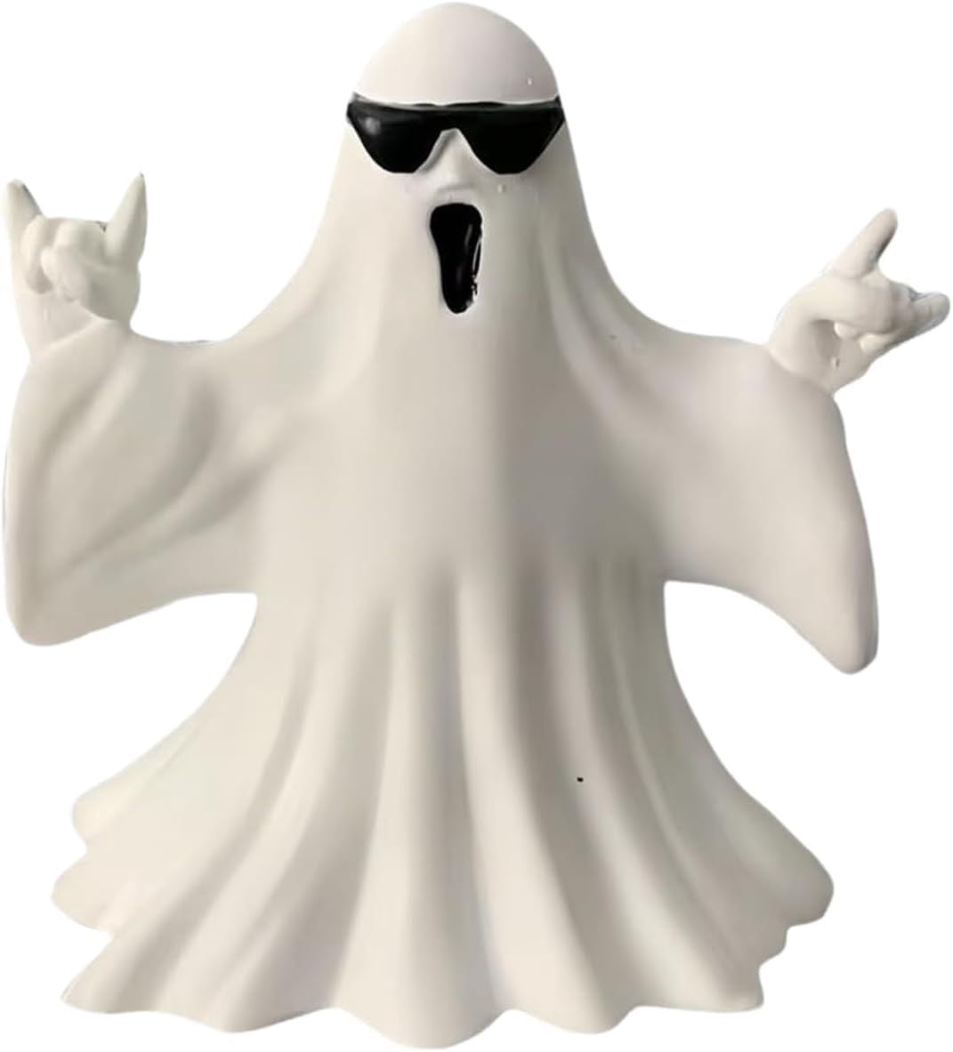 Halloween Ghost Figurine, Spooky Resin Ghost Statue, Funny Cute Ghost Ornaments for Halloween Decorations, Porch and Indoor Home Office Desk Decor, Christmas,New Year's Gifts