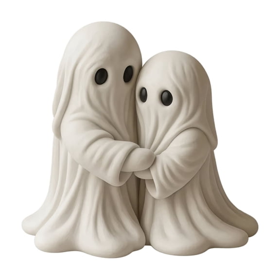 Halloween Ghost Figurine, Spooky Screaming Ghost Statue, Halloween Decorations Indoor, Halloween Decor for Porch Party Mantel, Mini Resin Ghost Figurines Home Accent