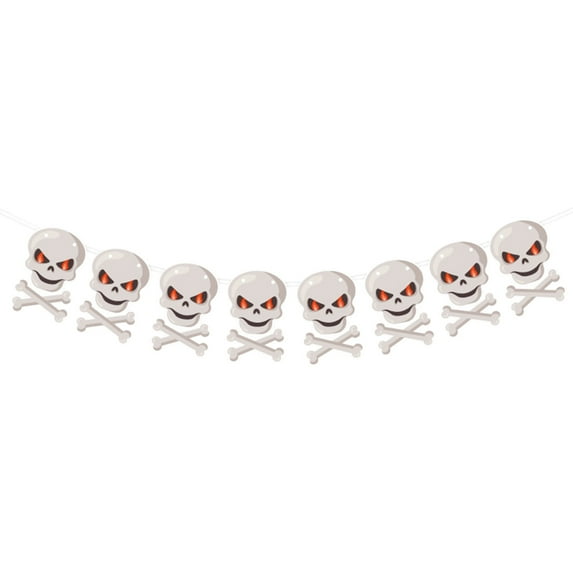 Halloween Ghost Flag Party Decoration - White Ghosty Banner Pull Flag Hanging Decor Ghost Festival for Haunted Houses Wall Doorways Indoor Outdoor Home Party Supplies