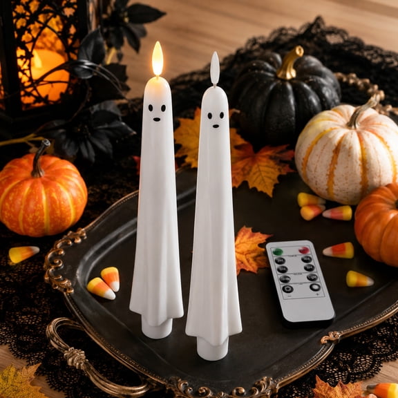 6 Pcs Flameless Taper Candles with Remote & Timer 9.6 inch Real Wax ...