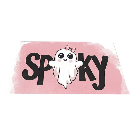 Halloween Ghost Floor Mats,Spooky Pattern Soft Bathroom Rugs for Indoor Entryway Porch,Non-Slip Washable,Perfect for Pet Sleeping Area,23.62x15.75 Inch