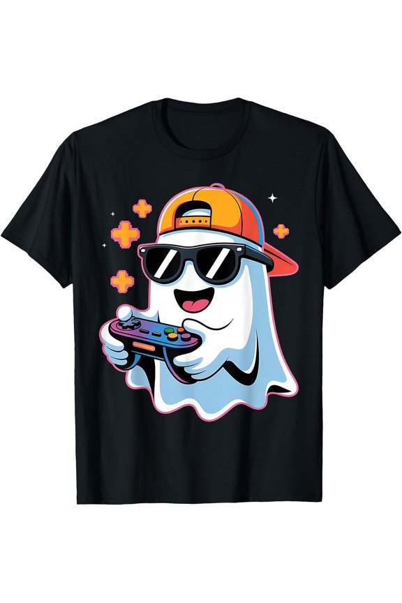 Halloween Ghost Gamer Scary Gaming Classic Version T-Shirt , Vintage T-Shirt